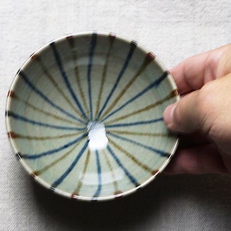 布志名焼 袖師窯 茶碗 小 12cm 十草 二色