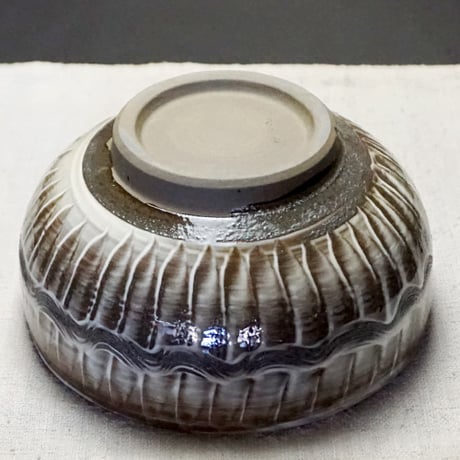 和食器 小鹿田焼 黒木昌伸窯 深 中鉢 15cm 刷毛目 櫛目白