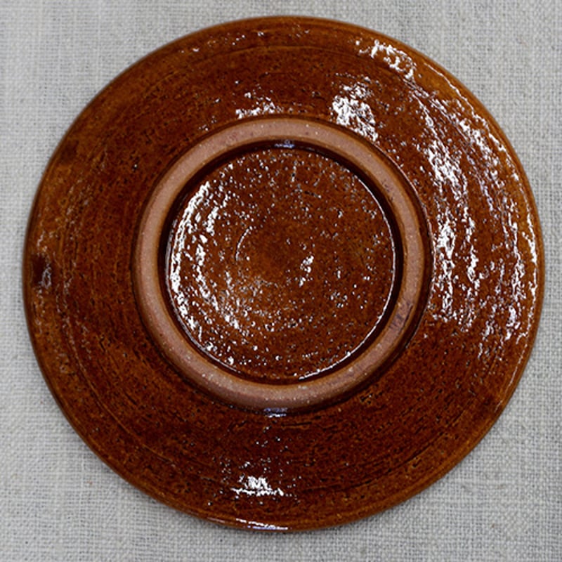 和食器 布志名焼 湯町窯 中皿 13.5cm めだか紋 黄釉 | うつわの店