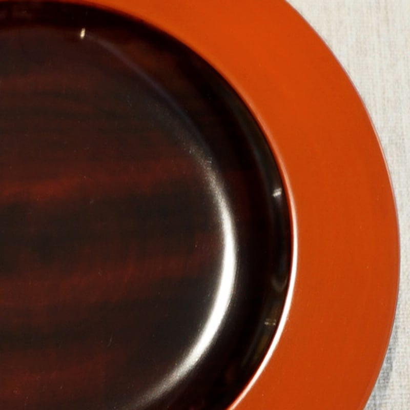 漆器 木の器 カラー プレート 21cm レッド | うつわの店 クラフトなかつか