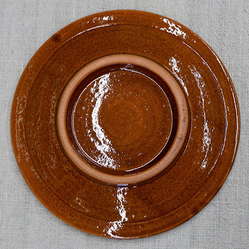和食器 布志名焼 湯町窯 中皿 15cm めだか紋 黄釉 | うつわの店