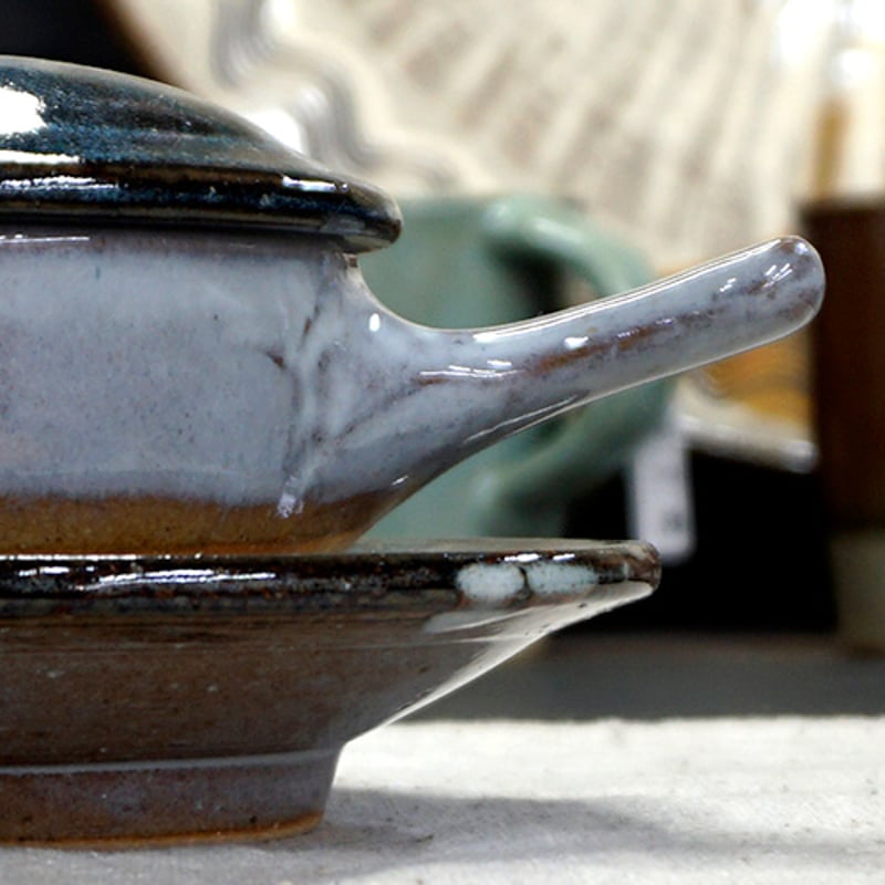 和食器 布志名焼 湯町窯 ふわふわ 卵 の エッグベーカー 大 海鼠釉