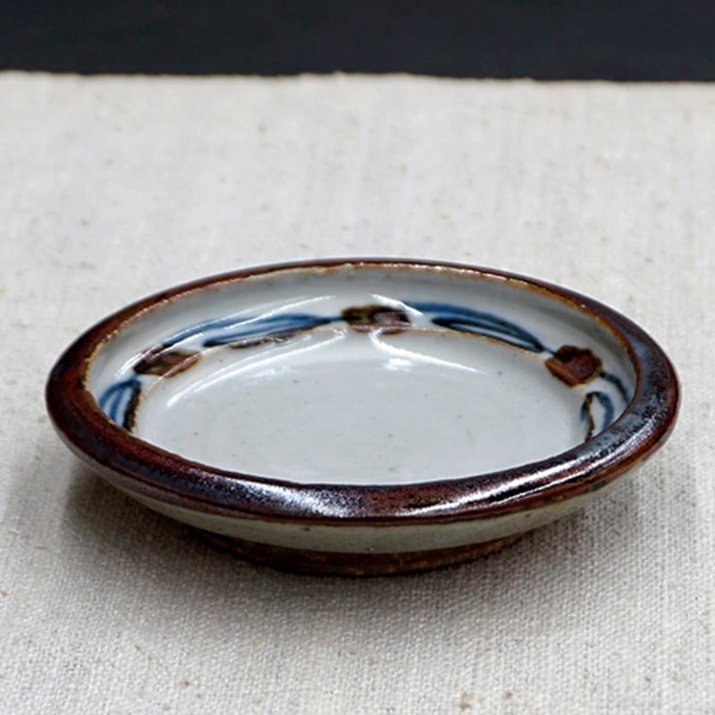 布志名焼 小皿 直径11.5cm 民芸 昭和レトロ スリップウェア（黒5） 布志名焼 小皿 直径11.5cm 民芸 昭和レトロ スリップウェア（黒5