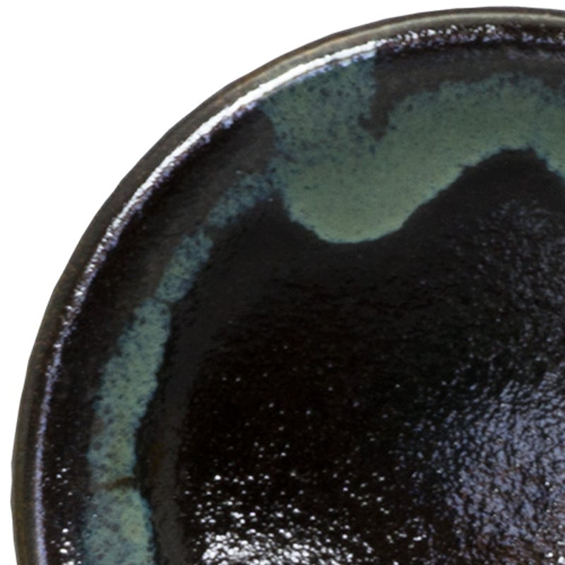 和食器 龍門司焼 豆皿 9cm 黒釉青流 | うつわの店 クラフトなかつか