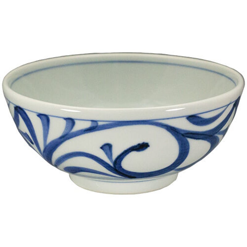 和食器 砥部焼 梅山窯 丼 16cm 内外 唐草 | うつわの店 クラフト
