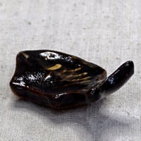 和食器 布志名焼 湯町窯 魚 箸置 濃茶