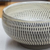 和食器 小鹿田焼 黒木昌伸窯 深 中鉢 15cm 飛び鉋 白