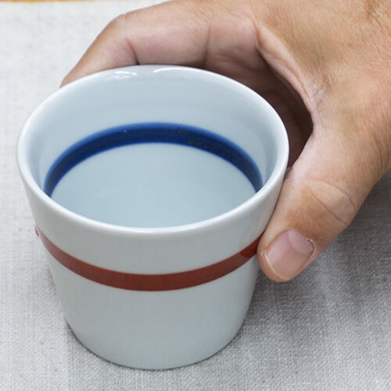 和食器 砥部焼 梅山窯 蕎麦猪口 150CC 朱線 | うつわの店 クラフトなかつか
