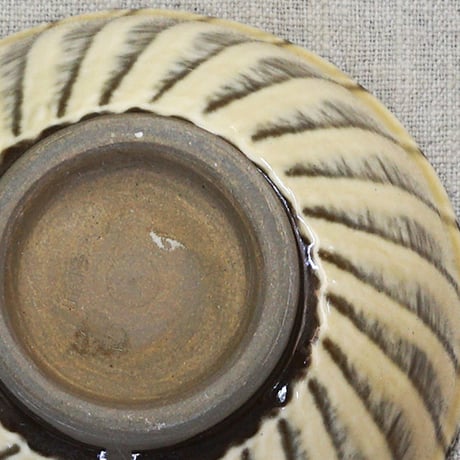 和食器 小鹿田焼 黒木昌伸窯 茶碗 大 13.5cm 刷毛目 白