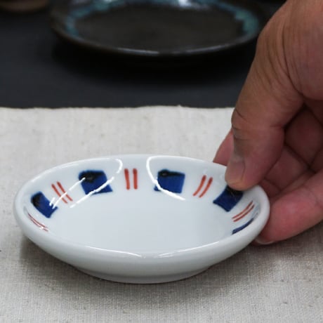 和食器 砥部焼 貞山窯 豆皿 10cm 十草