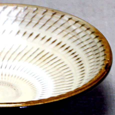 和食器 小鹿田焼 黒木昌伸窯 小皿 12cm 飛び鉋 白