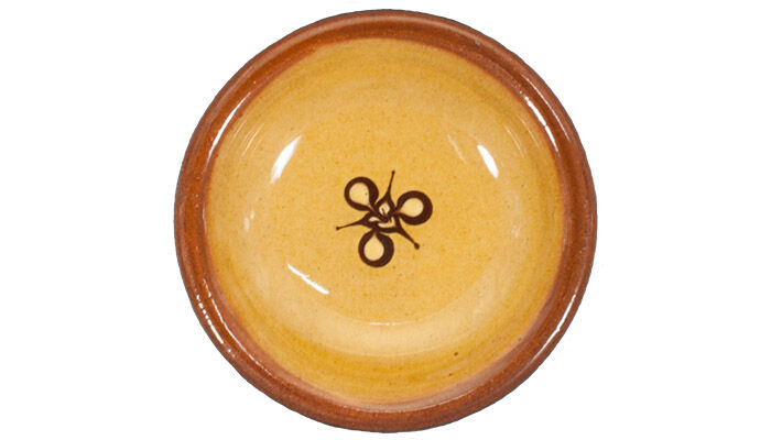 布志名焼 スリップウェア 裏印なし お皿 深皿 /MJ-0261 2F