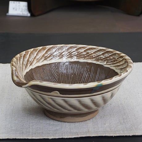 和食器 小鹿田焼 黒木昌伸窯 中 すり鉢 15cm 刷毛目 白