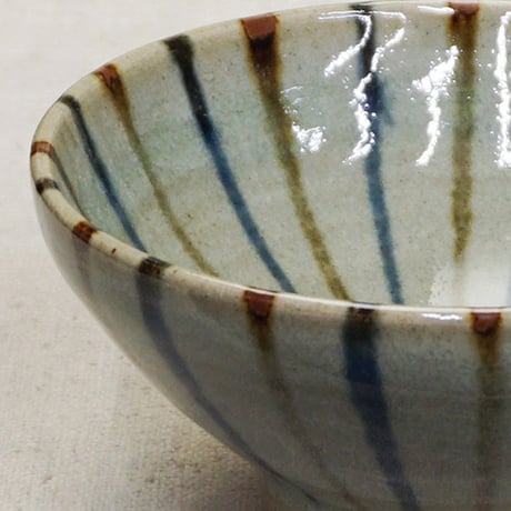 布志名焼 袖師窯 茶碗 小 12cm 十草 二色
