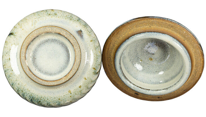 和食器 布志名焼 湯町窯 蓋物 8cm 縦しのぎ 海鼠釉 | うつわの店