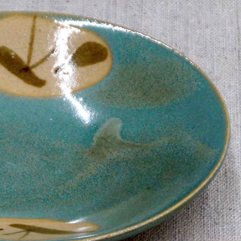 大皿 銘々皿 民芸 益子焼 グレー 深皿 計10枚セット 丸紋 笹