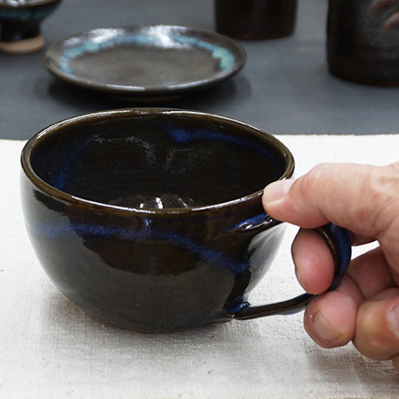 和食器 布志名焼 雲善窯 スープカップ 230cc うぐいす茶 | うつわの店