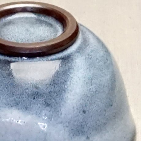 和食器 布志名焼 雲善窯 茶碗 大 12cm 海鼠釉 白