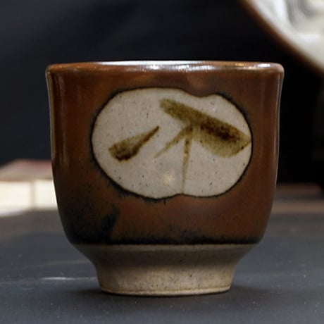 益子焼　柿釉深皿　作家物 益子伝統釉_柿釉 ソーサー｜白のつかもと｜益子焼つかもと｜益子