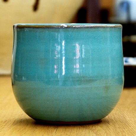 和食器 布志名焼 雲善窯 カフェオレボール 150cc グリーン