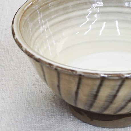 和食器 小鹿田焼 黒木昌伸窯 茶碗 小 12cm 刷毛目 白