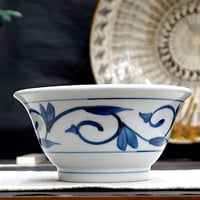 ⭐️ 砥部焼 貞山窯 染付 唐草 中鉢 ４客 美品 ⭐️ 和食器 砥部焼 貞山窯 中鉢 15cm 玉渕 唐草 | うつわの店