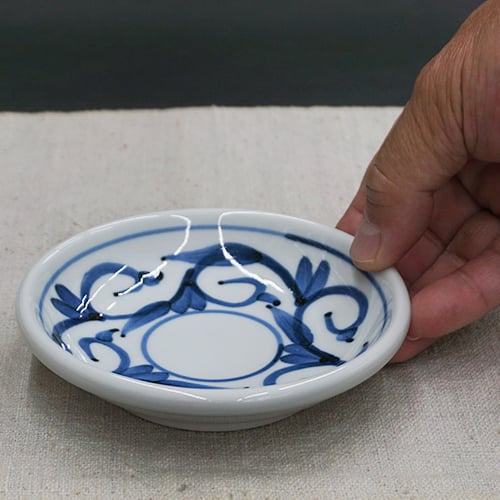 和食器 砥部焼 貞山窯 小皿 12cm 玉渕 唐草 | うつわの店 クラフトなかつか