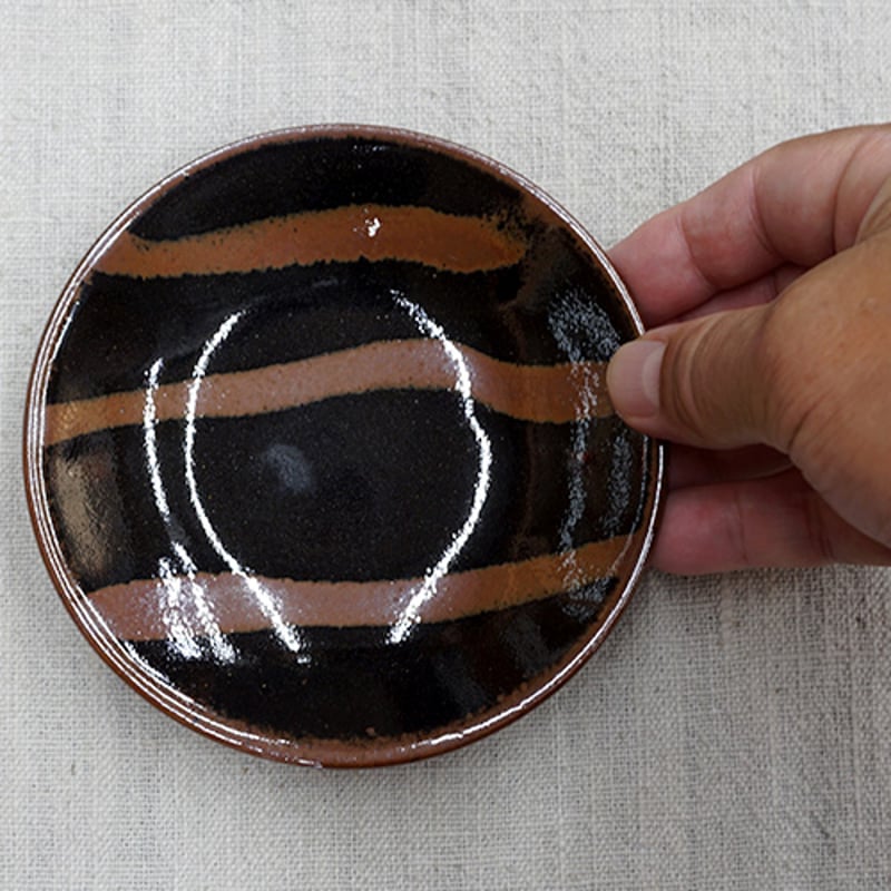 和食器 益子焼 小皿 12cm 柿釉 三流し | うつわの店 クラフトなかつか