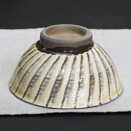 和食器 小鹿田焼 黒木昌伸窯 茶碗 大 13.5cm 刷毛目 白