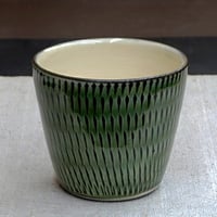 和食器 小鹿田焼 黒木昌伸窯 フリー カップ 150cc 飛び鉋 緑
