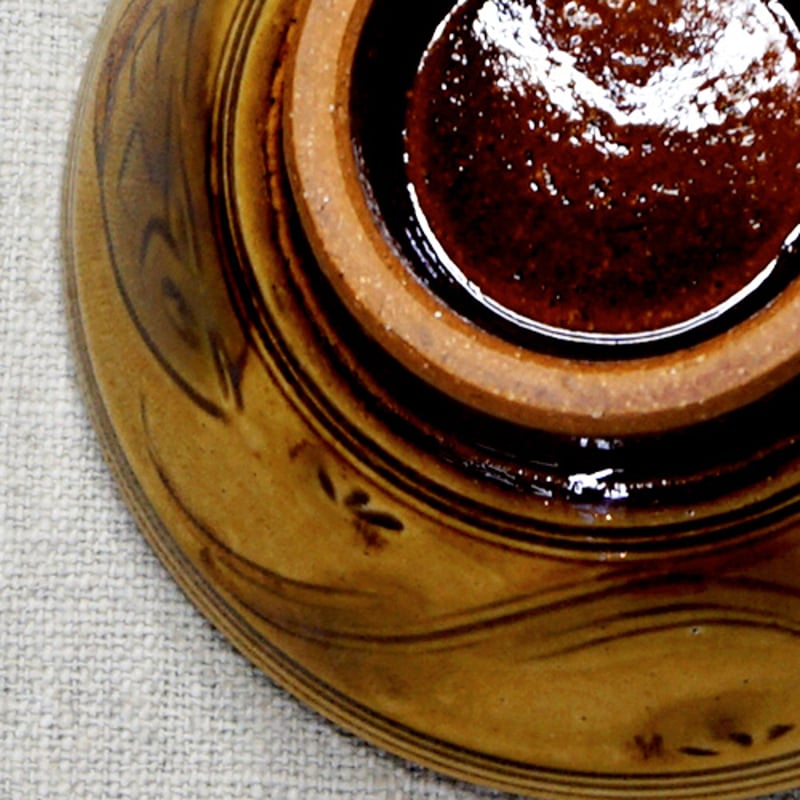 和食器 布志名焼 湯町窯 茶碗 小 10.5cm 魚紋 黄釉 | うつわの店