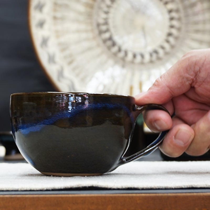 和食器 布志名焼 雲善窯 スープカップ 230cc うぐいす茶 | うつわの店