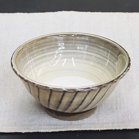 和食器 小鹿田焼 黒木昌伸窯 茶碗 小 12cm 刷毛目 白