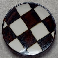 和食器 布志名焼 袖師窯 小皿 10.5cm 市松 さび