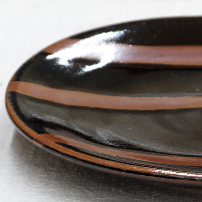 黒釉米粒形台皿(五枚組) 未使用 新品同様 黒釉米粒形台皿(五枚組) 未使用 新品同様