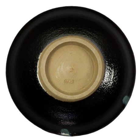 薩摩焼 和食器 龍門司焼 反り 中鉢 16cm 黒釉 青流