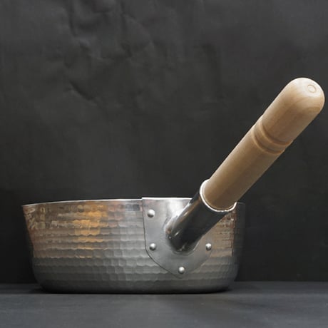 中村銅器製作所 特製 厚口 アルミ 雪平鍋 特注 両口 24cm 打出