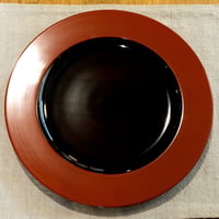 漆器 木の器 カラー プレート 24cm レッド