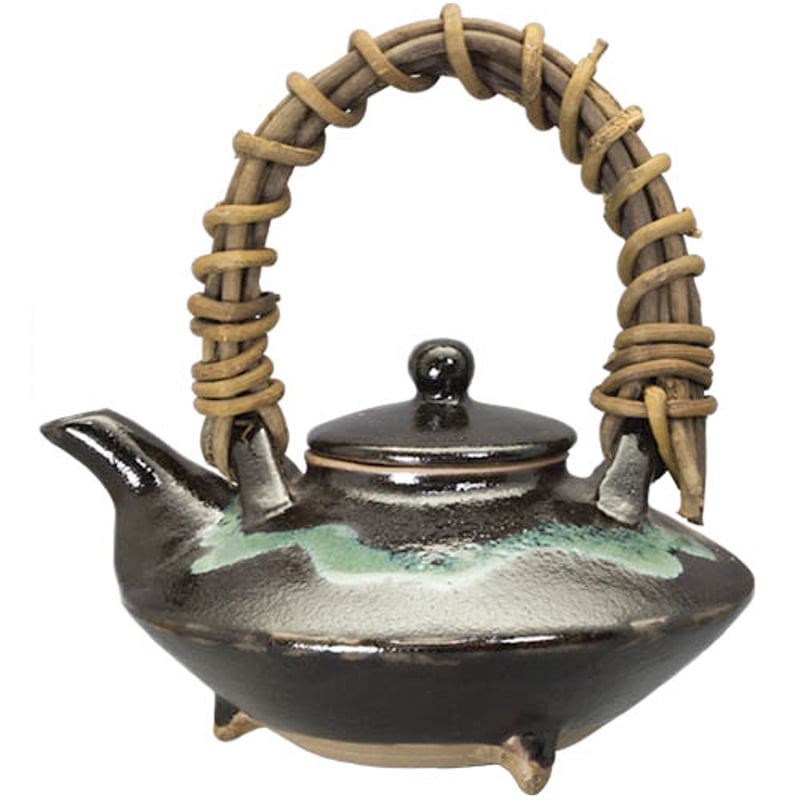 酒器 龍門司焼 茶家 じょか 180cc 黒釉青流 | うつわの店 クラフトなかつか