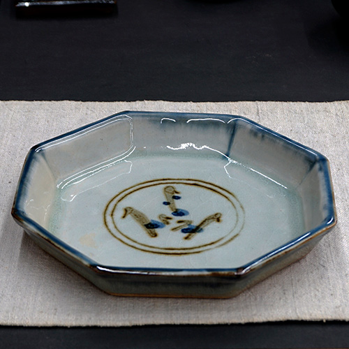 和食器 布志名焼 袖師窯 八角 大皿 20cm つゆ草 | うつわの店 和食器 布志名焼 袖師窯 八角 大皿 20cm つゆ草 | うつわの店