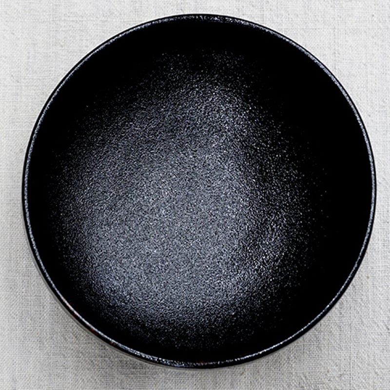 1171  黒薩摩　龍門司焼　黒秞白流　皆具　茶道具　未使用 和食器 龍門司焼 大鉢 17cm 黒釉白流 | うつわの店 クラフトなかつか