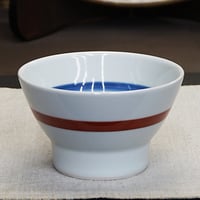 和食器 砥部焼 梅山窯 茶碗 大 12cm 朱線