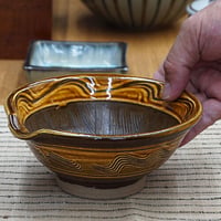和食器 小鹿田焼 黒木昌伸窯 中 すり鉢 15cm 櫛目 飴