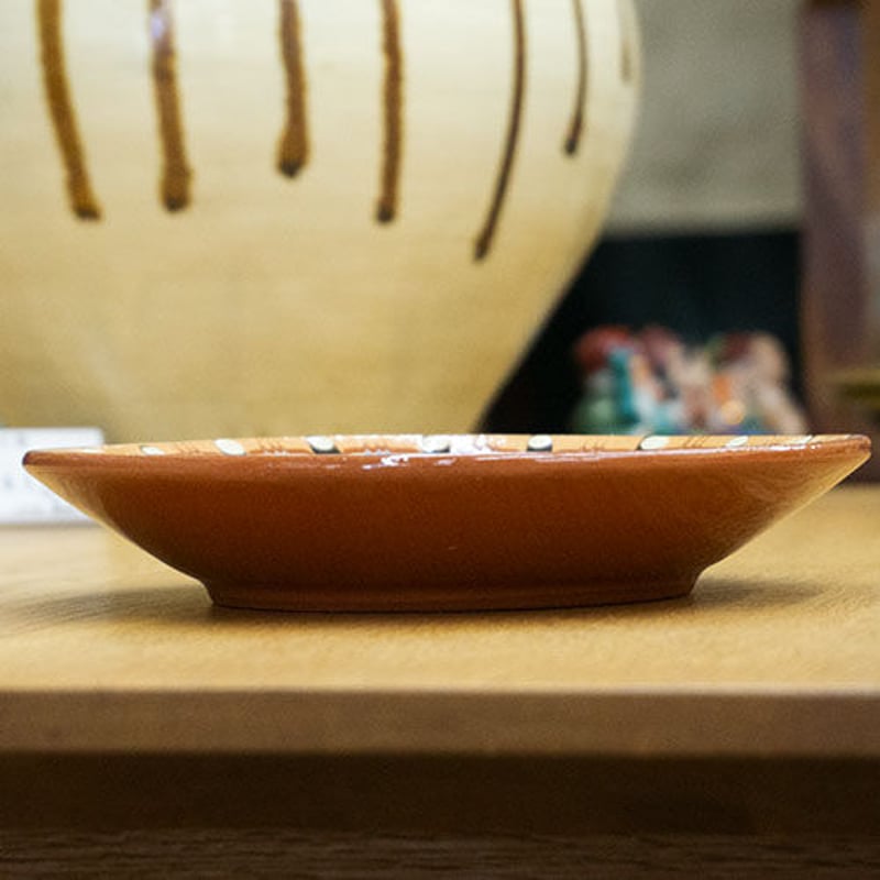 ブルガリア トロヤン 中皿 18cm ブルー スリップウェア | うつわの店