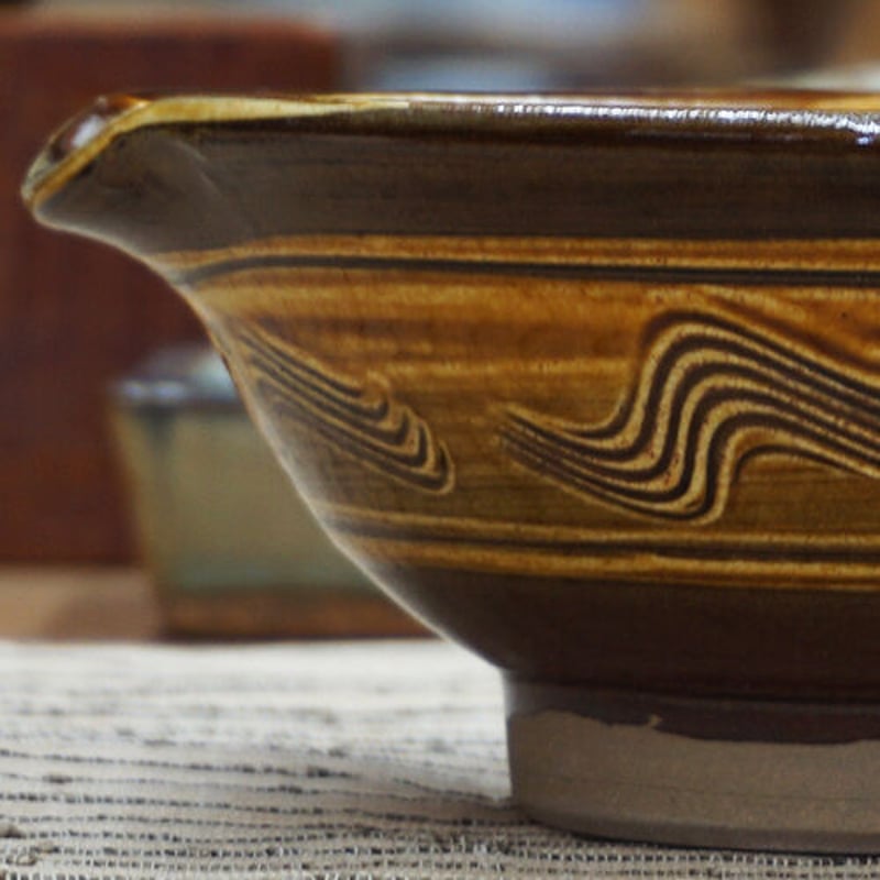 和食器 小鹿田焼 黒木昌伸窯 中 すり鉢 15cm 櫛目 飴 | うつわの