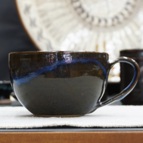 和食器 布志名焼 雲善窯 スープカップ 230cc うぐいす茶 | うつわの店