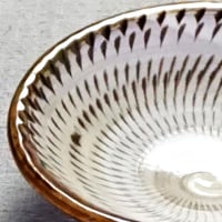 和食器 小鹿田焼 黒木昌伸窯 豆皿 9cm 飛び鉋 白