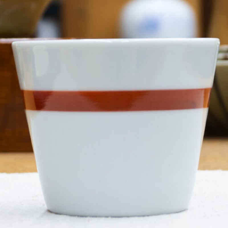 和食器 砥部焼 梅山窯 蕎麦猪口 150CC 朱線 | うつわの店 クラフトなかつか