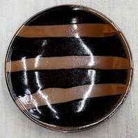 和食器 益子焼 中皿 15cm 柿釉 三流し