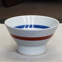 和食器 砥部焼 梅山窯 茶碗 小 11cm 朱線